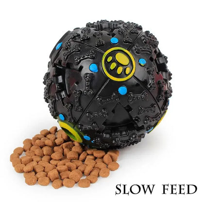 1PC Black/Blue/Pink Molars Bite Sound Toy Leaky Food Ball Dog Suitable for Large, Medium and Small Dogs Educational Toy Ball