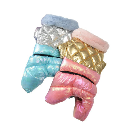 Warm Pet Clothes Waterproof Outdoor Puppy Jumpsuits For Small Medium Dog Winter Windproof With D-ring Vest Coat Chihuahua Outfit