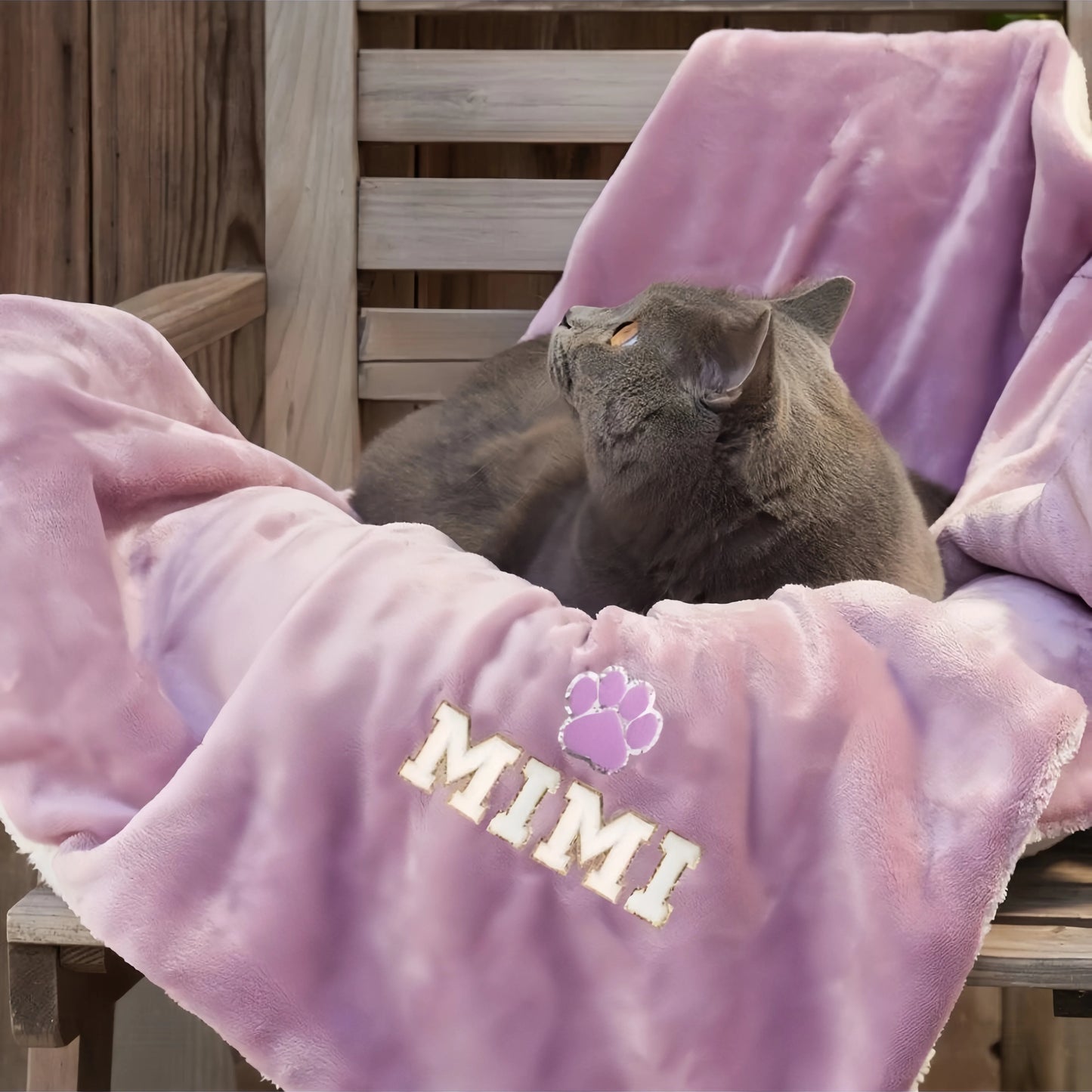 Pet Custom Name Blanket, Personalized Dog Name Blanket, Dog Memorial Blanket, Warm Dog Blanket,Letter color random