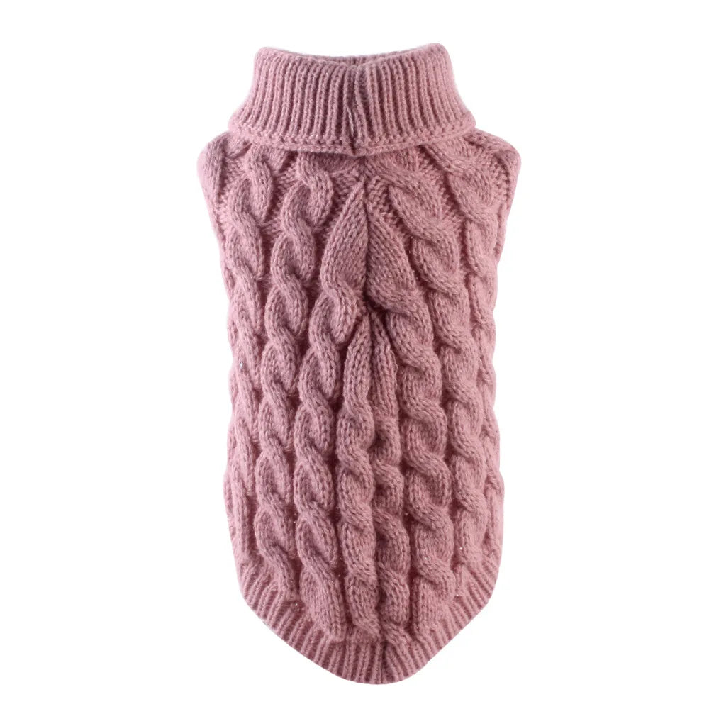 Dog Sweaters for Small Dogs Winter Warm Dog Clothes Turtleneck Knitted Pet Clothing Puppy Cat Sweater Vest Chihuahua Yorkie Coat