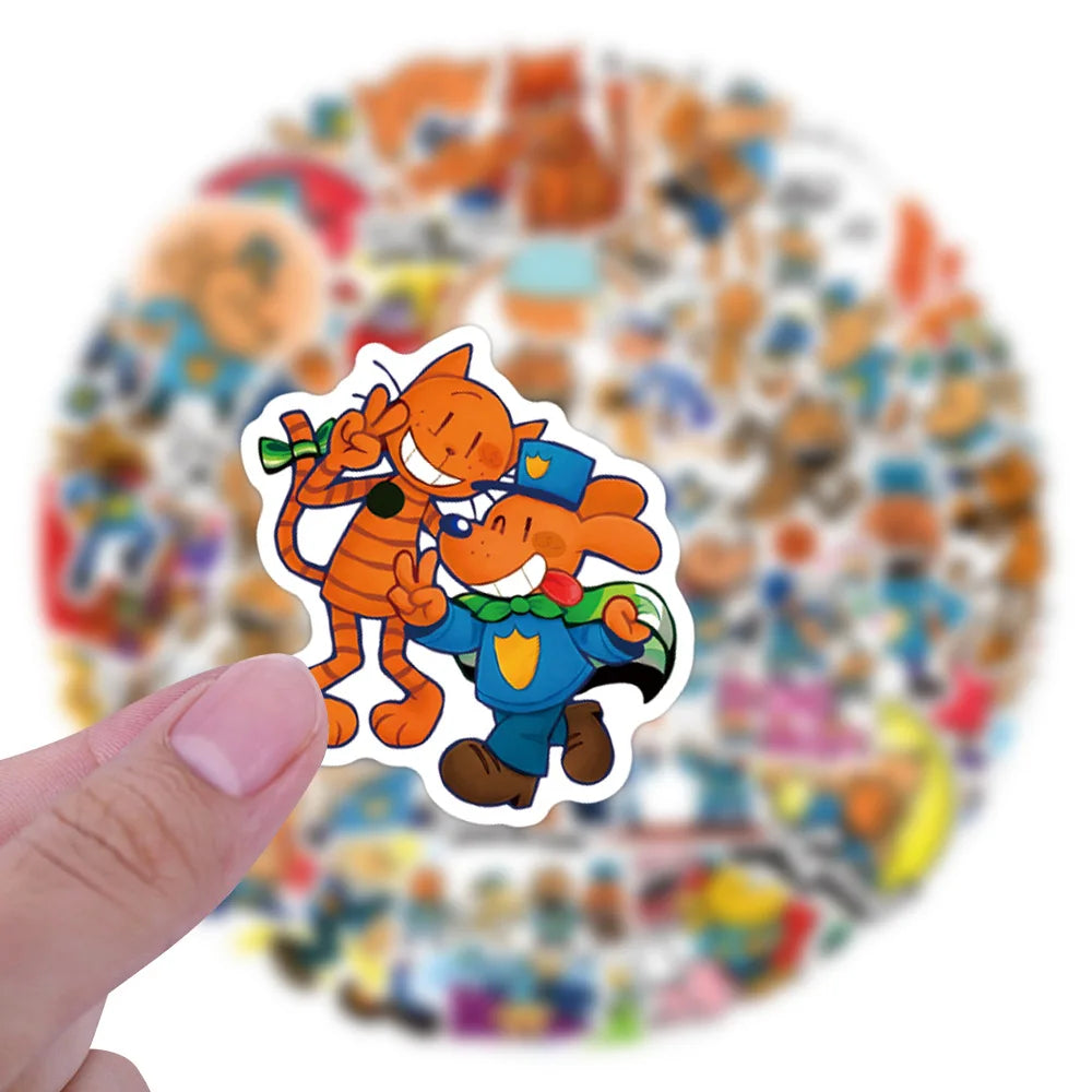 10/30/55PCS Dog Man Stickers Cartoon Comics Sticker Funny Kids Toys Luggage Laptop Phone Guitar Car Bike Skateboard Decals Toy