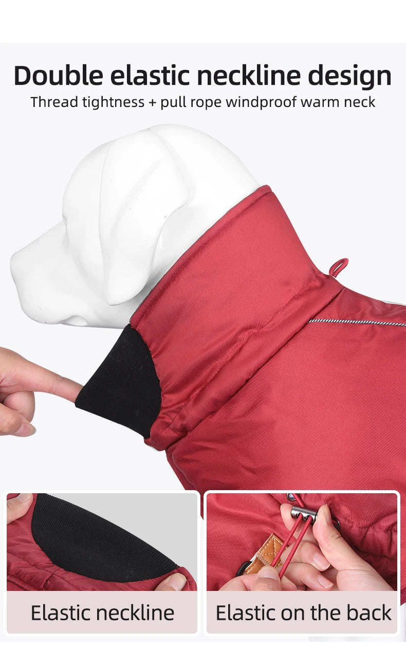 the WINDSNUG HIGH-COLLAR - Dog Jacket, Winter Warm Puppy Clothes for Small/Medium Dogs, High Collar Windproof French Bulldog/Pug Outfits, Costume Pet Apparel