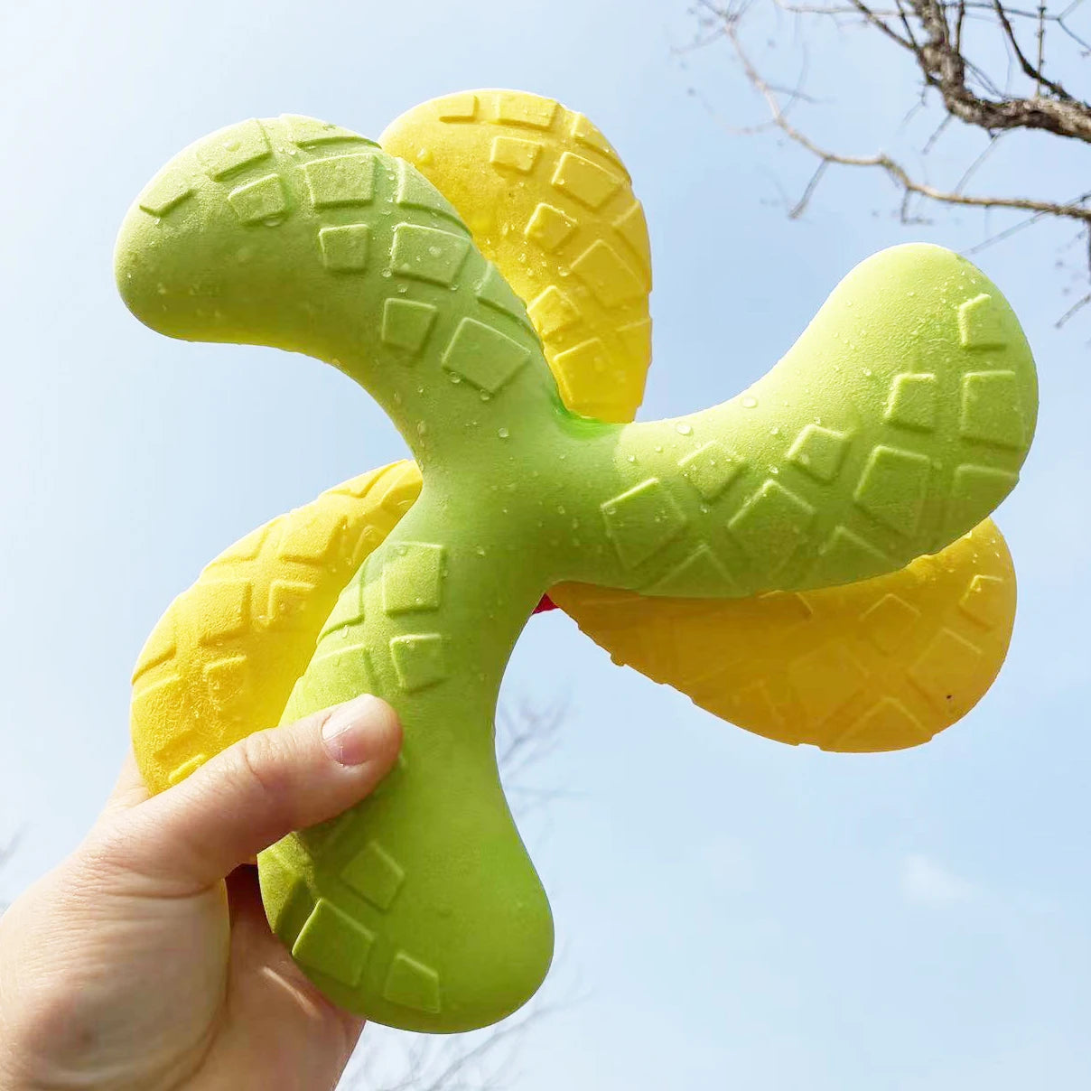 Fun Pet Toy Water Floating Triangle Boomerang For Dogs Puppy Squeaker Squeaky Molar Dog Toy Pet Training Dog Accessories