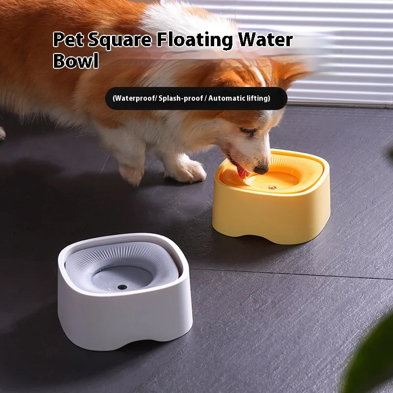 Anti-Splash Pet Water Bowl - No Mess Drinking Dish for Cats & Dogs with Floating Design Keeps Chin Dry Easy Clean