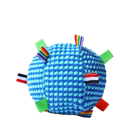 Heavy-Duty Chew-Proof Dog Training Ball with Bell - Interactive Fetch Toy, Polyester Puppy Ball for Less Aggressive Chewers