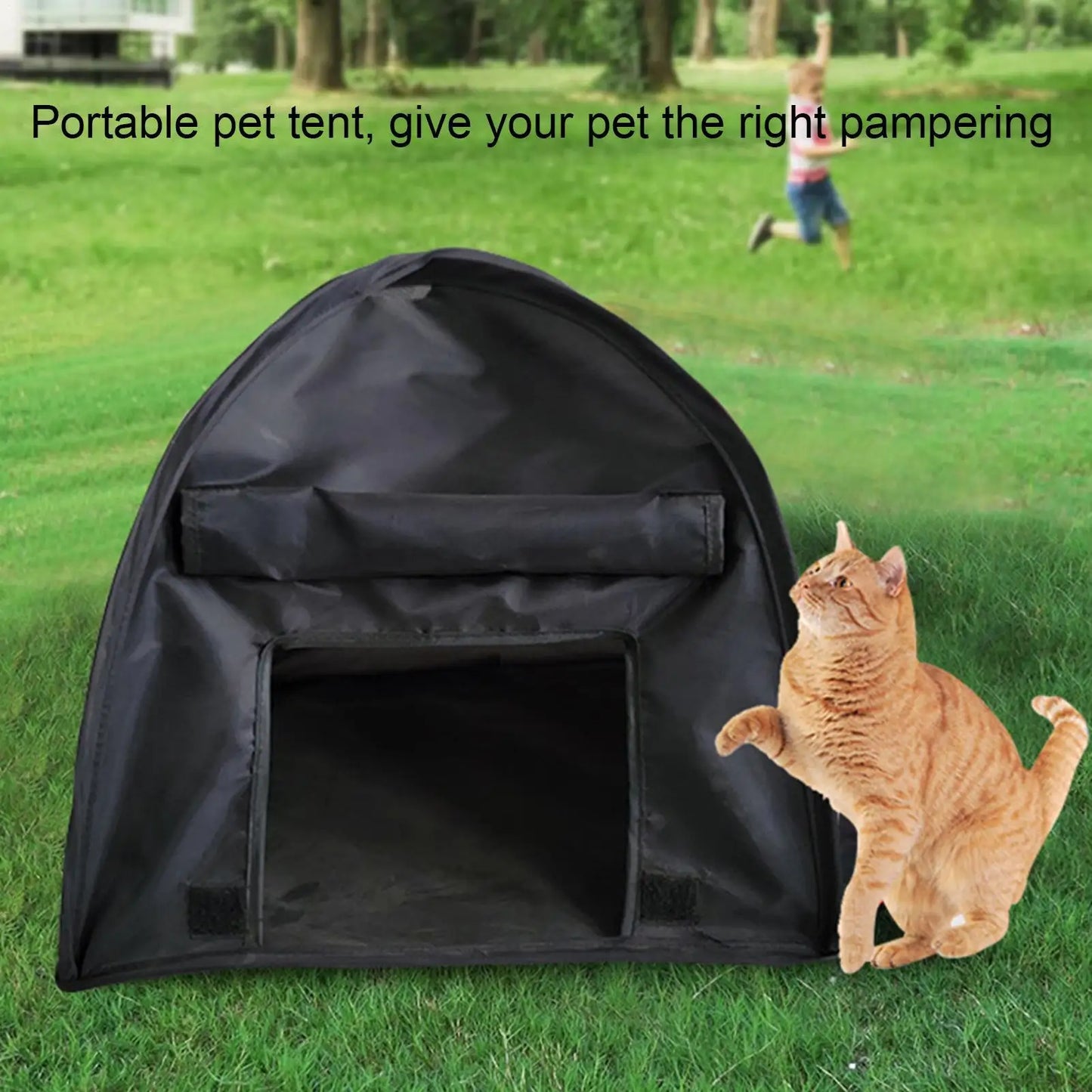 the BLACK DIAMOND DONE -Dog Sun Protection Tent, Pet Tent Outdoor Sun Protection, Cat and Dog Tent, Dog/Cat Fence Foldable Tent House for Puppies/Kittens