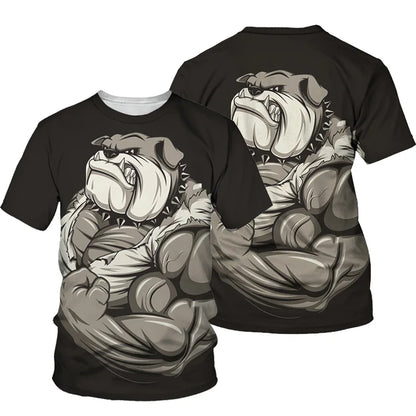 the ALPHA DAWGS - Pet Dog Boxing 3D Printing T-Shirts for Men