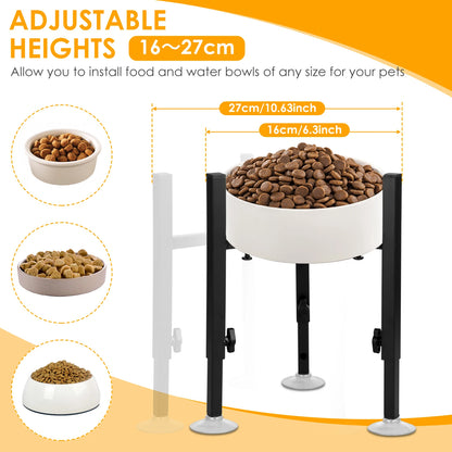 Adjustable Elevated Dog Food Bowls Stand Metal Height Raised Pet Large and Extra Large Sized Dog Food Water Bowls Stand