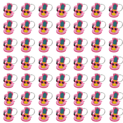 50PCS Cute Animal Keychain knife Ducks Dogs Cats Keyring for Women Men Kids Handbag Cool Car Key Accessories Friends Key Gifts