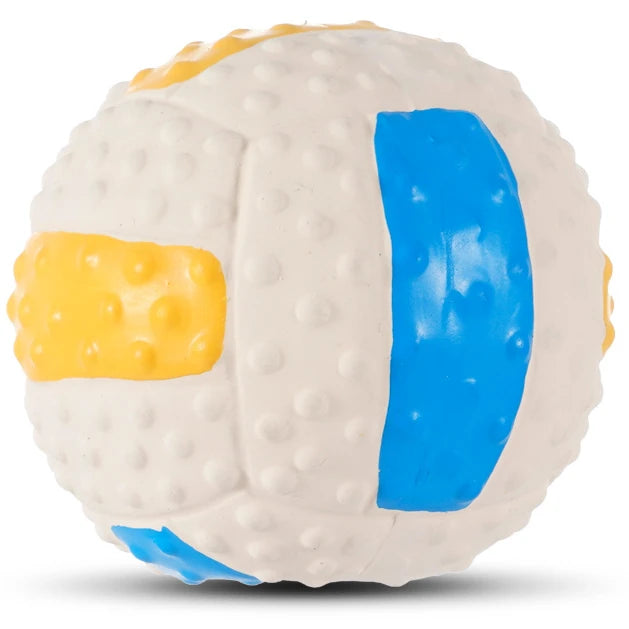 Squeaky Dog Toys Soft Latex Balls For Small Medium Large Dogs Rugby Football Volleyball Pet Toy Dog Interactive Chew Toy Ball