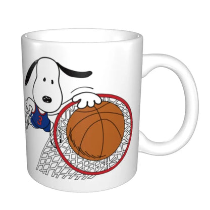 Manga Snoopy Woodstock Cartoon Dog Coffee Mug DIY Customized Ceramic Tea Milk Mug