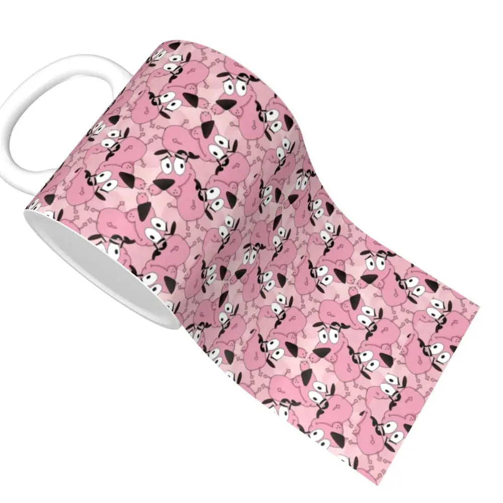 Personalized C-Courage The Cowardly Dog Coffee Mug DIY Ceramic Milk Tea Mug Cup