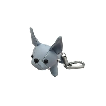 Kawaii Cute Chubby Leather Keychain French Bulldog Charm Dog Dolls Bag Hanging Exquisite Dog Pendant Friend