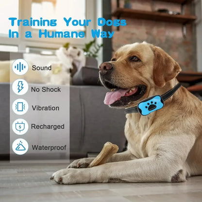 the VIBEQUIET DOG TRAINER - Pet Dog Anti Barking Device, USB Rechargeable Dogs Training Collar, Ultrasonic Stop Barking Vibration Anti-Bark Collar