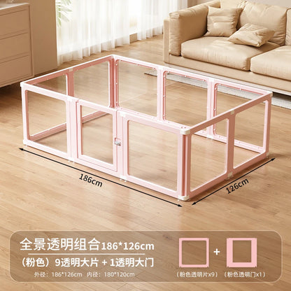 Minimalist Style Pet Supplies Pet Store Doghouse Acrylic Fence Small Pet Dog Interior Decoration Transparent Isolation Pet Bed