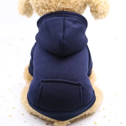 Dog Hoodie with Pockets - Warm Fleece Sweater for Small Dogs Like Chihuahuas (Cozy Coat, Machine Washable, Outdoor & Indoor Use)