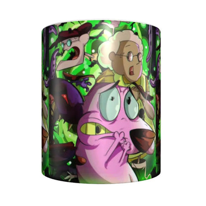 Personalized C-Courage The Cowardly Dog Coffee Mug DIY Ceramic Milk Tea Mug Cup