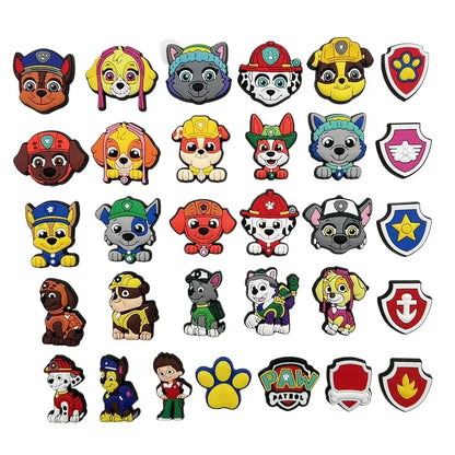 31Pcs/Set Paw Patrol Series Shoe Charms for Cave Shoes Decorations Accessories for Sandals Decorate Boy Girls Birthday Gifts