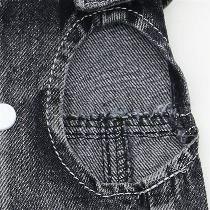 Dog Jeans Jacket ,Cool Puppy Summer Clothes ,Dog Denim Shirts for Small Boy Dogs Cats Outfits Washable Durable Harness Vest