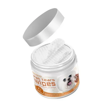 the PET TEAR WIPES - 60pcs/Set Eye Wet Wipes, Universal Disposable Non-Woven Wet Towels, Ear Stain Remover, Dog/Cat Wipes, Grooming Tools Pet Accessories
