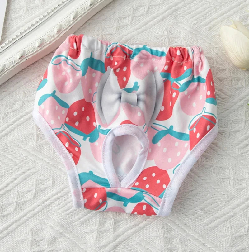 3PCs/Set Reusable Female Dog Diapers Warps Washable Dog Physiological Pants Breathable Pet Menstruation Pants for Small Dogs