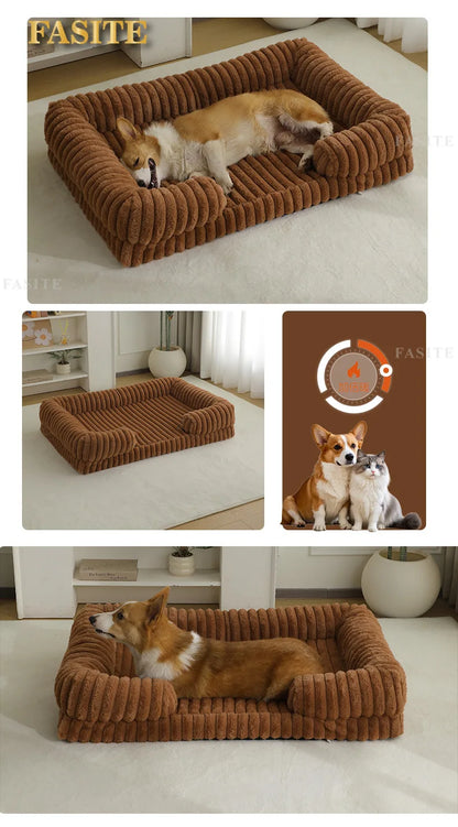 2025 Cross-border new product pet litter winter warm large dog kennel pet mat cat litter dog bed dog mat