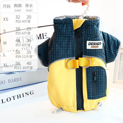 2025 Dog Clothes Winter Thick Functional Travel 3-Proof Down Jacket for Small Dog Cold-Resistant Outdoor Windproof Pet Outfit