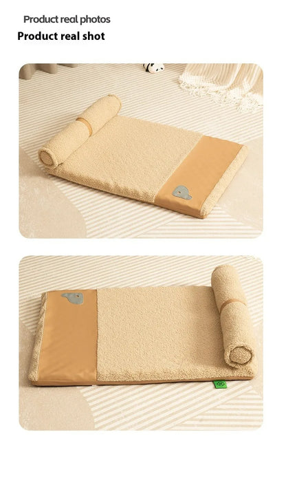Four Seasons Dog Cat Bed Orthopedic Memory Foam Machine Washable Removable Cover All Season Comfort Mat for Small Medium Large