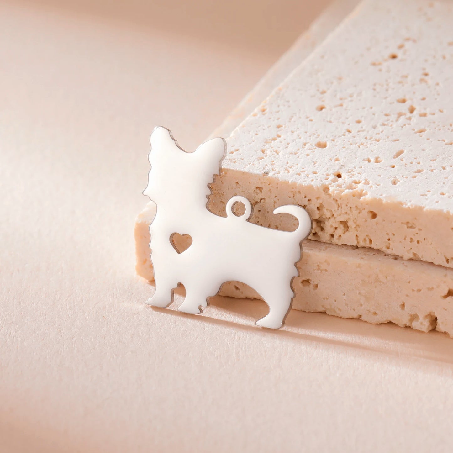 5 pieces/batch Cute Sausage Dog Wolf Pendant Stainless Steel DIY Earrings Bracelet Jewelry Fashion Jewelry Making