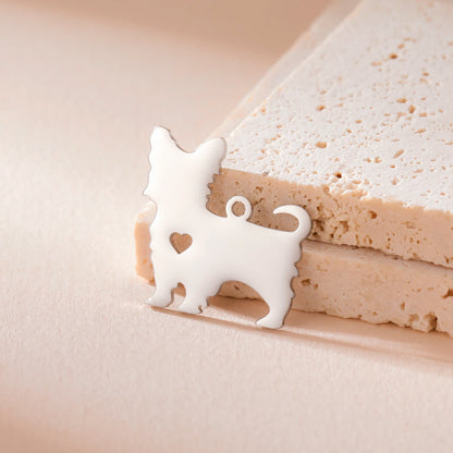 5 pieces/batch Cute Sausage Dog Wolf Pendant Stainless Steel DIY Earrings Bracelet Jewelry Fashion Jewelry Making