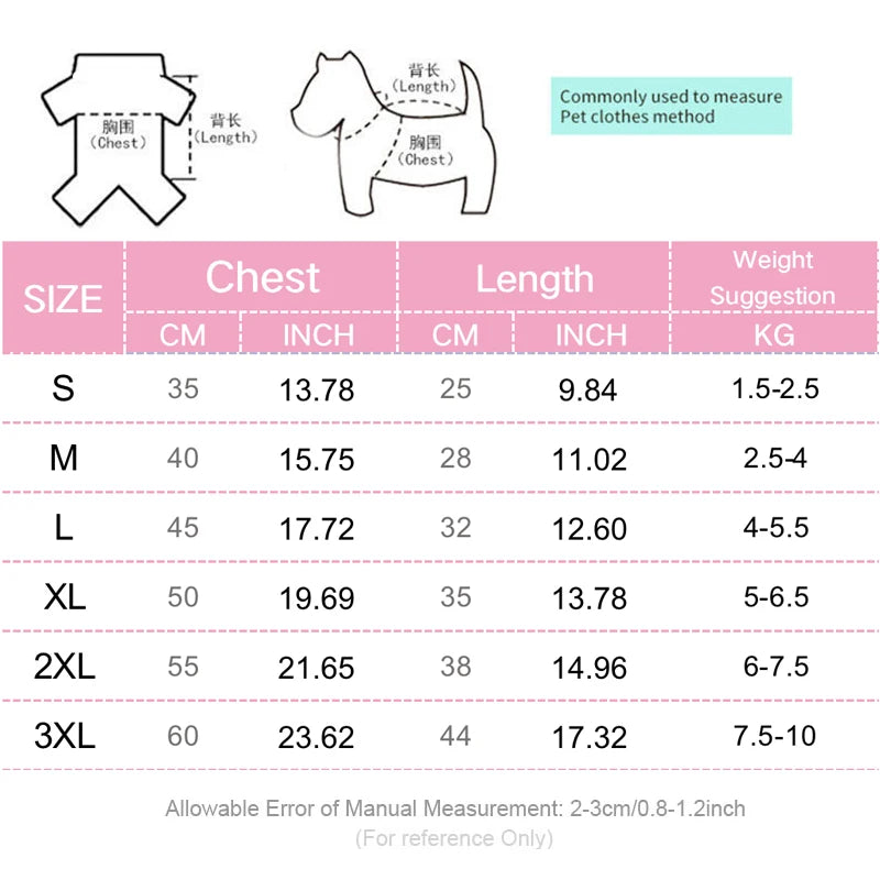 the SLEIGH DOG - Warm Dog Cotton Jacket Outfit, Winter Pet Clothes, Puppy Coat for Small/Medium Dogs and Cats, French Bulldog/Chihuahua/Poodle Clothes