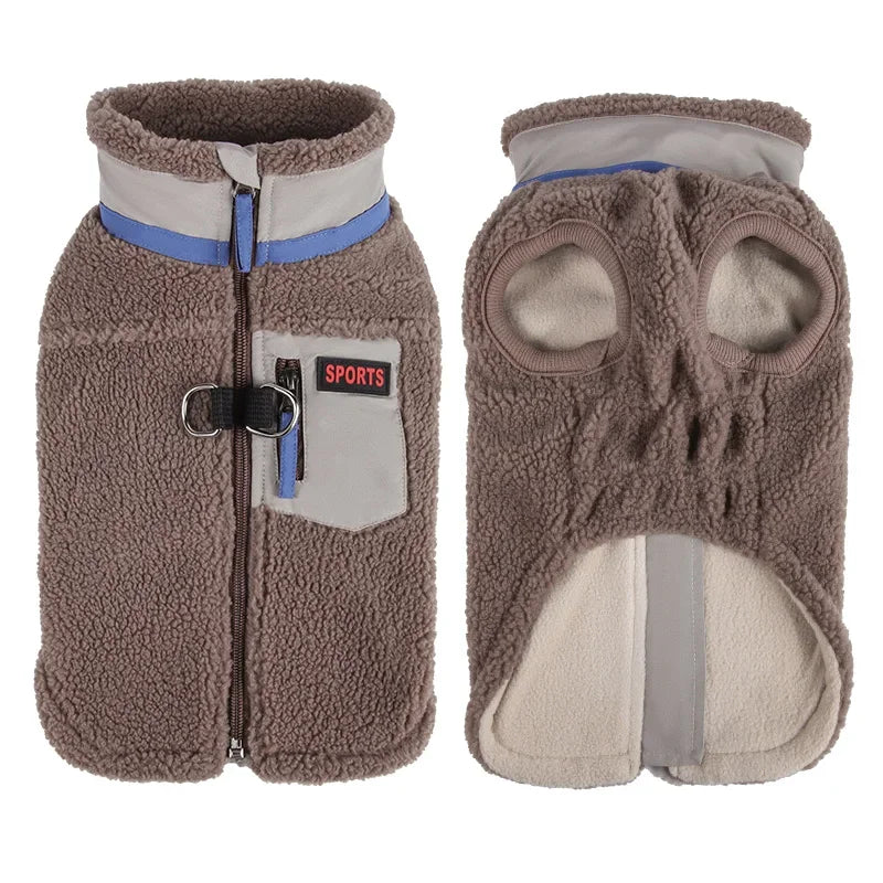 Warm Fleece Pet Clothes for Small Medium Dogs Vest with D ring Puppy Outfits French Bulldog Yorkies Poodle Costumes Pug Coats
