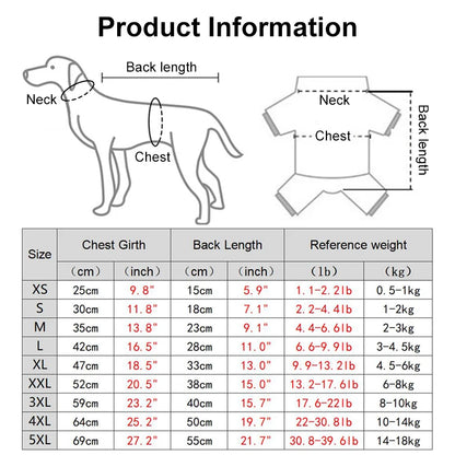 XS-5XL Sport Dog Clothes for Small Medium Big Large Dogs Cotton Hooded Sweatshirt Hot Selling Warm Two-Legged Pet Hoodies