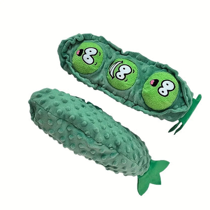 Plush Dog Sniffing Toys Interactive Pet Pea Toys for Small Medium Dogs Puzzle Bite-Resistant Puppy Squeaky Toy Dog Accessories