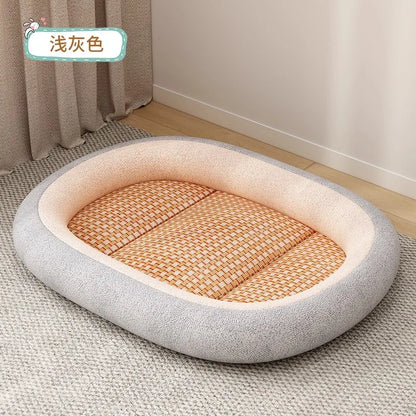 All-weather Small Dog Pet Doghouse for Winter Warmth Thick Cat Bed Dog Mat