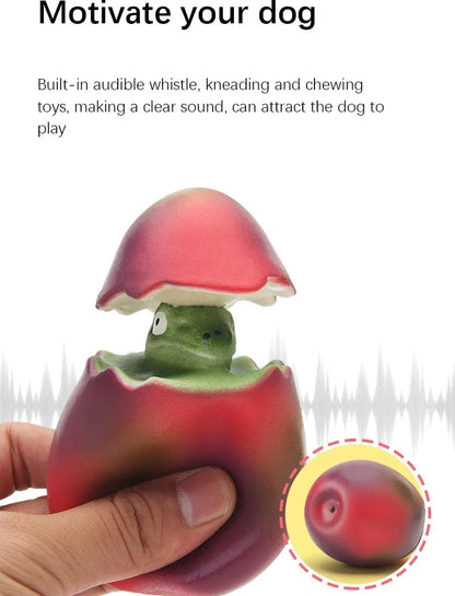 Dog Latex Toys Interactive Games Stretchable Dragon Eggs Teething Playing Easy Clean Squeeze Transform Sound Toys Pet Supplies