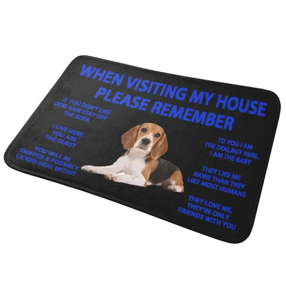 Beagle Dog Doormat Non-Slip Kitchen Bath Mat Living Room Door Floor Entrance Carpet Rug