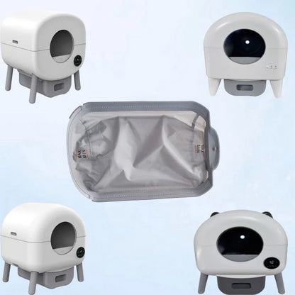 Automatic Cat Litter Box Accessories Soft Fabric Mat‌ Collecting Feces Bottom Capsule Cat Toilet Litter Box
