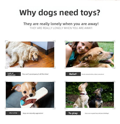 the MERRY PLUSH MUNCHERS - Christmas Plush Dog Toys with Cotton Rope & Squeakers, Chew Resistant Animal Dental Toys for Puppies, Teething Chew Toys