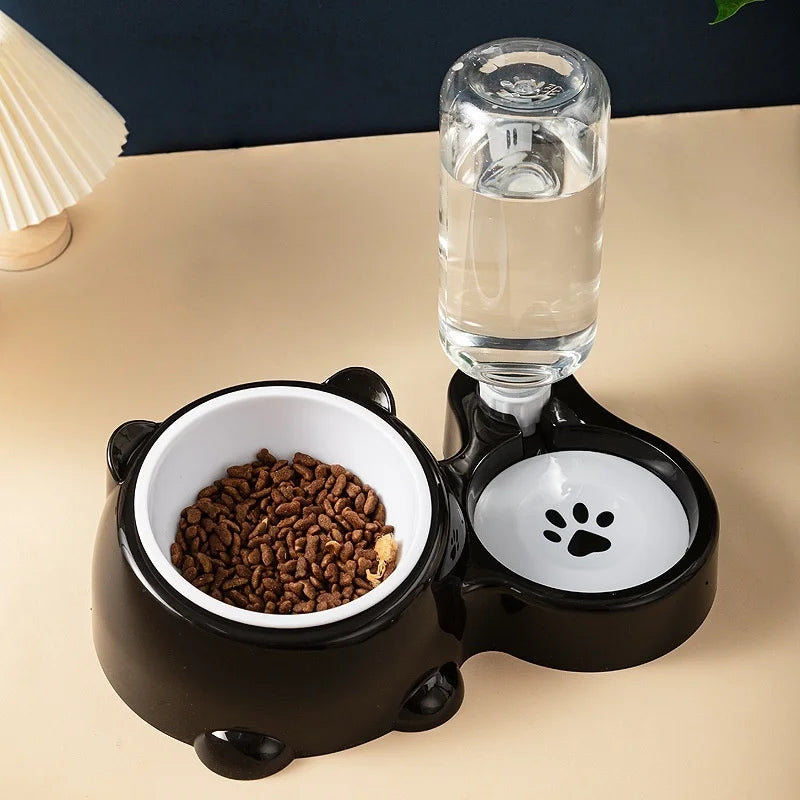 Cat Bowl 2-in-1 Drinking Water Dog Food Pot Water Bowl Rice Pot Pet Supplies Cat Bowl Pet Drinking Water Feeding Integration