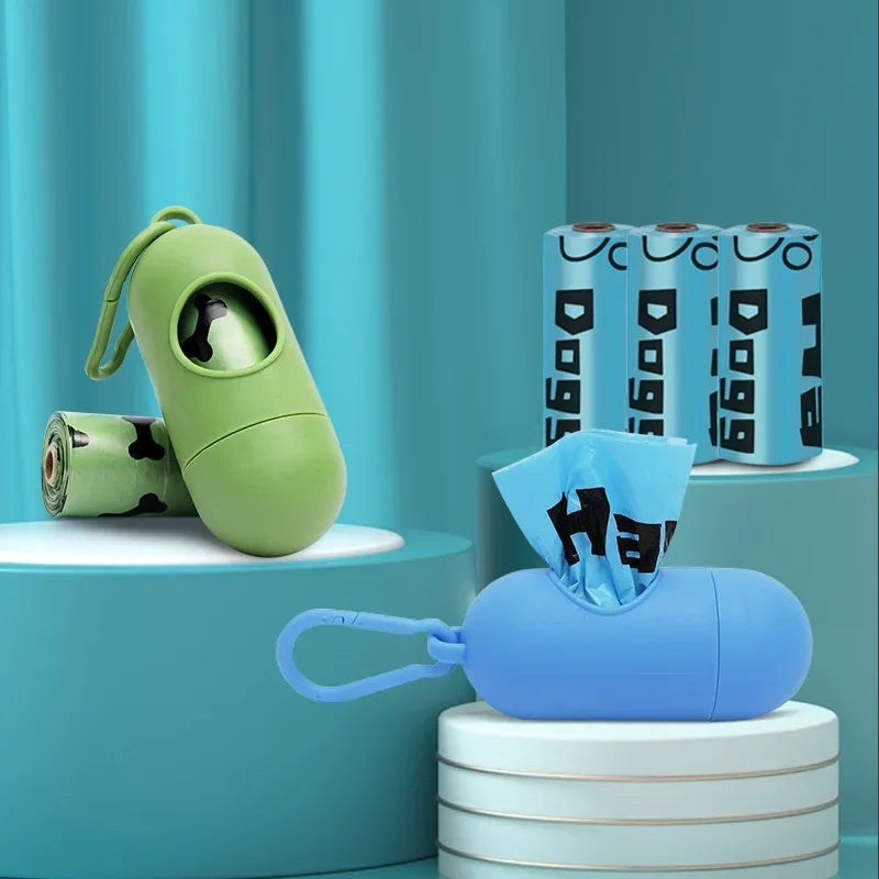 the LED LIGHT POOP BAG DISPENSER - Degradable Dog Poop Bag Dispenser, LED Light Waste Bags Holder, Dispensers Poop Bags Set, Dogs Trash Pets Clean Accessories