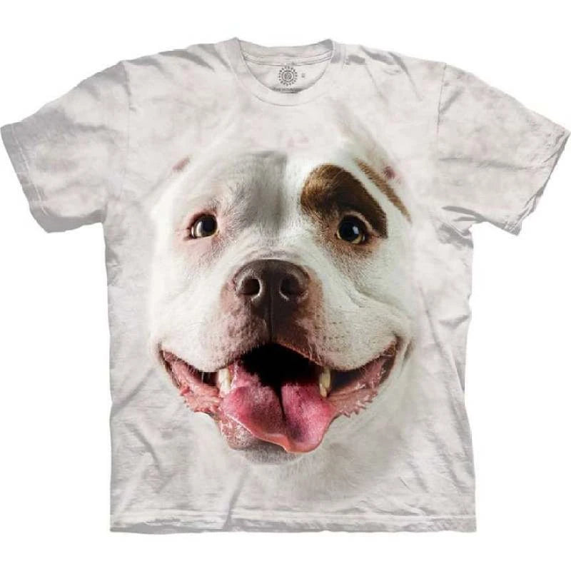 the DOG DAD - Cute Dog Face Graphics T-Shirts, Summer Fashion Short Sleeve Funny 3D Animals Printed T-Shirts, Men's Casual Loose Harajuku Tees