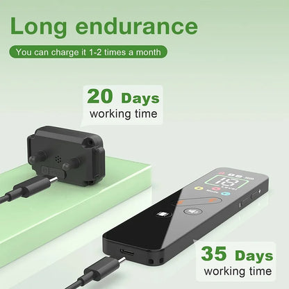 the DOG TRAINER - 1000m Electric Dog Training Collar, Pet Remote Control Type-C Backlight Display Shock Vibration Sound Collar with Security Lock