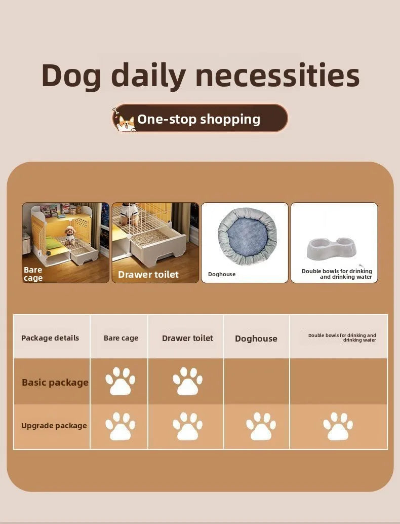 Kennel Luxury Large Space With Villa Dog Cage Small Dog Separation