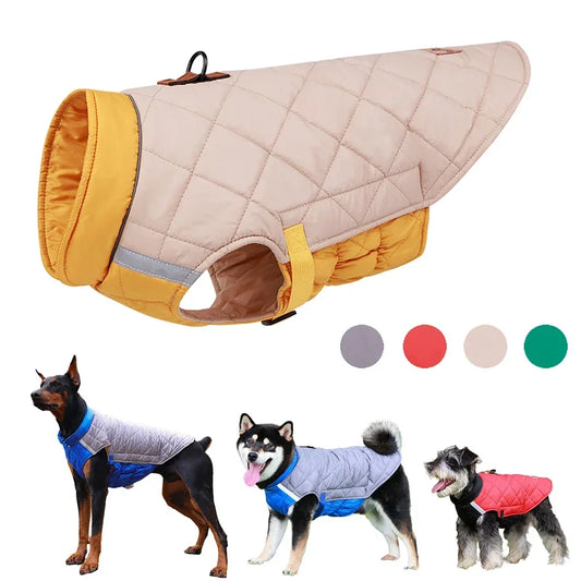 the ARTICSTRIDE WINTER COAT - Large Dog Jacket, Waterproof Pet Clothes for Medium Dogs, Winter Warm Big Dog Coat, French Bulldog Costume, Labrador/Husky Outfits