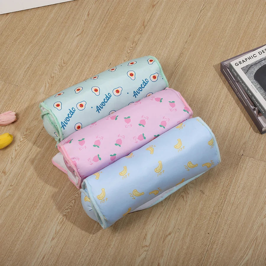Pet Cooling Mat Ice Silk Cooling Mat with Pillow for Dogs Cats Portable Washable Pet Cooling Blanket, Car Seats, Beds for Summer