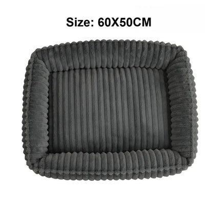 Pet Cat Dog Bed Square Plush Cat Mat Pet Cushion Winter Thickened Orthopedic Pet Mat Soft And Comfortable Cat Bed Pets Supplies