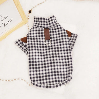 Soft Cotton Pet Dog Clothes Warm Dog Plaid Shirt Luxury Puppy Pullover Autumn Cat Shirt Cute Solid Pet Costume Chihuahua Clothes
