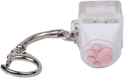 Keyboard Keychain Fidget Toy Cat's Paw Keycap Clicker Fidget Key Chain Decompression Toys Cute Cat's Paw Stress Relief Gifts
