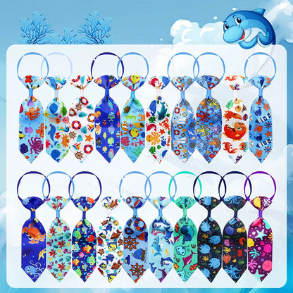 10PCS Beach Party Pet Necktie Bulk Adjustable Bow Tie For Small Dogs and Cats Puppy Bow Ties Pet Grooming Accessories